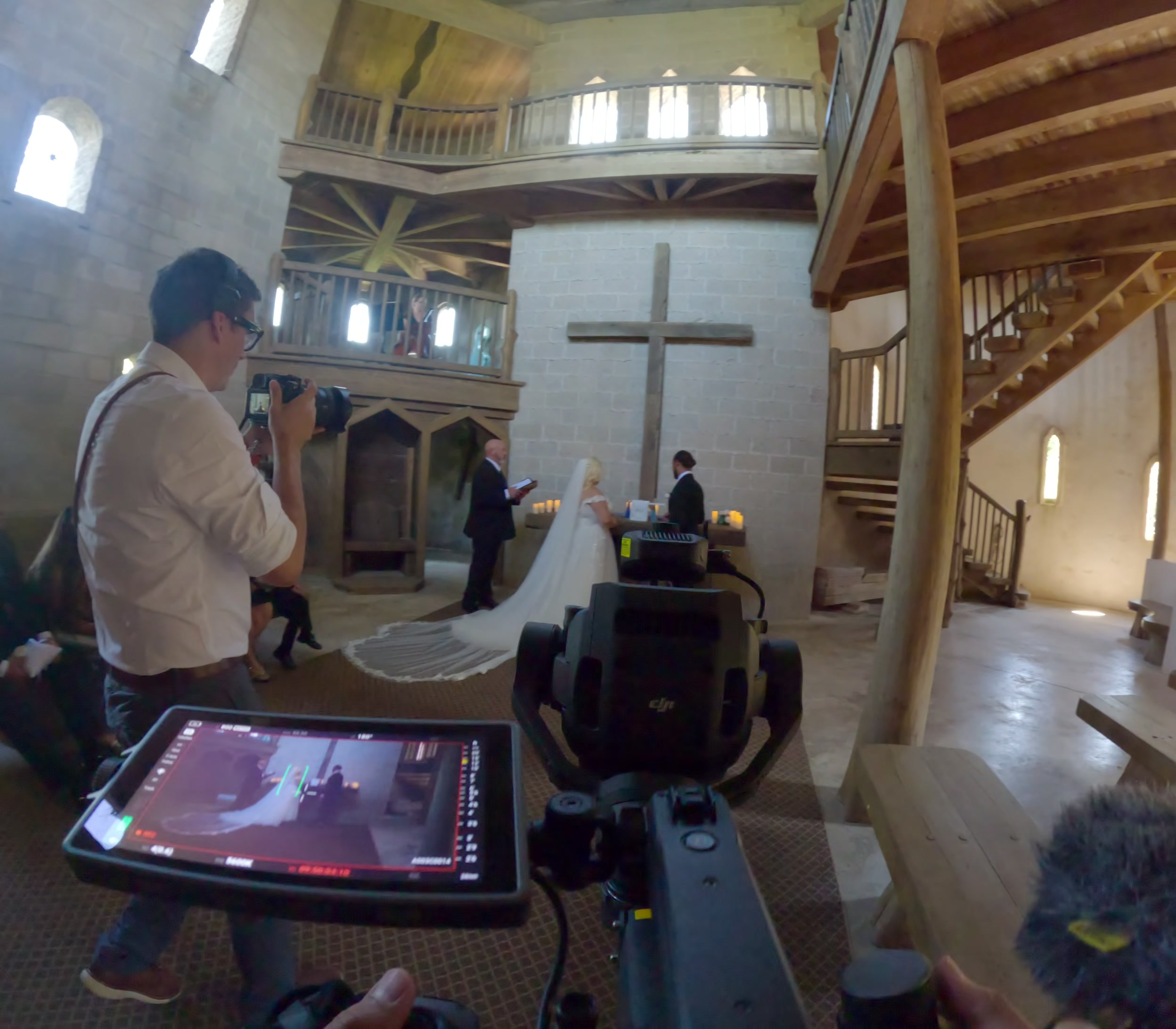 DJI Ronin 4D filming a wedding ceremony at Castle Otttis in St. Augustine